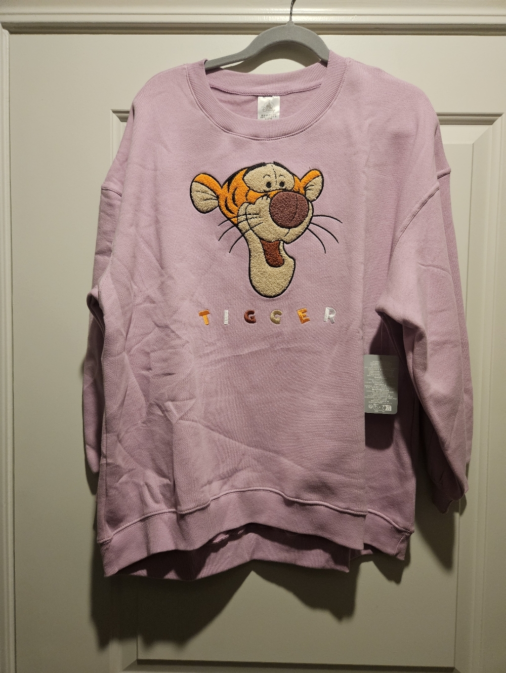 Disney Lavender Tigger Embroidered Sweatshirt